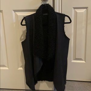 Velvet faux fur vest teddy bear style